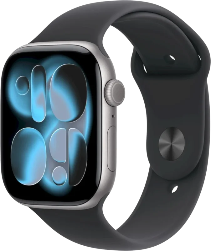 Omezená Nabídka Apple Watch 11 GPS + Cellular 42mm vesmírně šedý hliník - černý sportovní řemínek - S/M