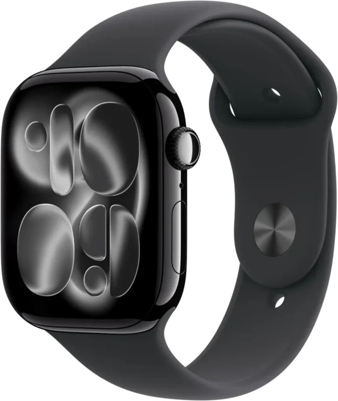 Apple Watch 11 GPS 42mm klavírně černý hliník - černý sportovní řemínek - M/L Přímo Od Výrobce
