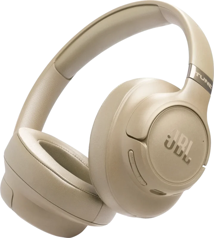 Expresní Doručení JBL Tune 780NC Beige, bezdrátová sluchátka přes uši s potlačením okolního hluku