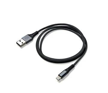 Datový USB kabel Celly s Lightning konektorem, nylonový obal, 25 cm, černý Cenový Hit