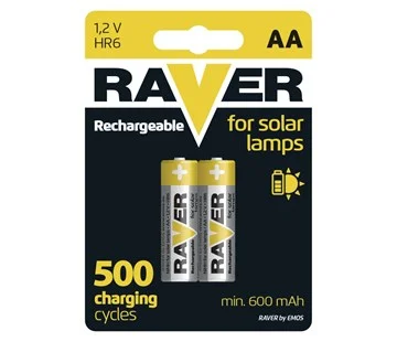 Nejprodávanější Baterie Raver AA 600 mAh 2 ks