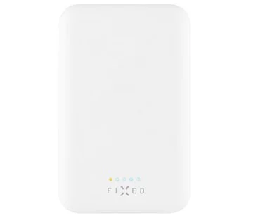 Cenově Výhodný Powerbanka FIXED MagZen s bezdrátovým nabíjením a podporou Magsafe, 6 000 mAh, bílá