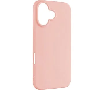 Vysoce Kvalitní Zadní pogumovaný kryt FIXED Story pro Apple iPhone 16, růžový