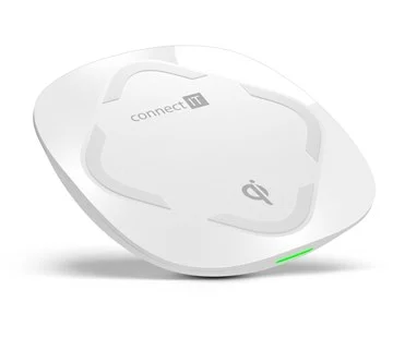Jen Po Omezenou Doba Connect IT Qi CERTIFIED Fast bezdrátová nabíječka, 10 W, bílá CWC-7500-WH