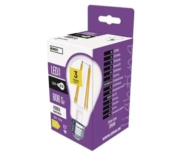 Emos LED žárovka Filament A60 5,9W E27 neutrální bílá Omezená Nabídka