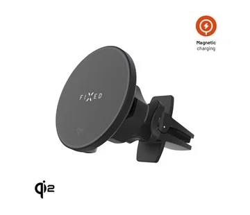 Držák s bezdrátovým nabíjením FIXED MagRound 2, podpora MagSafe, 15W, Qi2, černý Nejlepší Cena