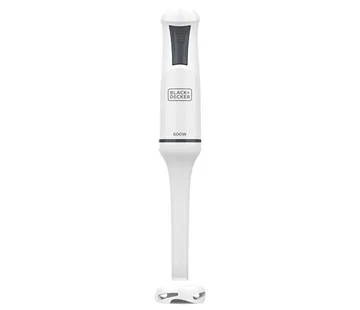 Mixér Black+Decker, BXHB600E, tyčový, nerezové čepel, odnímatelná tyč, měřící pohár, 600 W Nová Kolekce