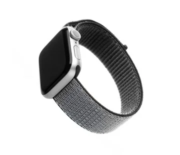 Levný Nylonový řemínek FIXED Nylon Strap pro Apple Watch 40mm/ Watch 38mm, šedý