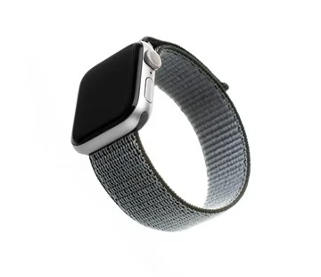 Nylonový řemínek FIXED Nylon Strap pro Apple Watch 40mm/ Watch 38mm, olivový Sleva