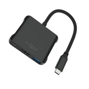 5-portový hliníkový USB-C FIXED HUB Quadri, pro notebooky, 140W, PD 3.1, vesmírně černá Cenová Bomba
