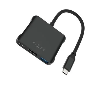 5-portový hliníkový USB-C FIXED HUB Quadri, pro notebooky, 140W, PD 3.1, vesmírně černá Cenová Bomba