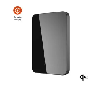 Powerbanka FIXED MagZen 5 Crystal s bezdrátovým nabíjením se standardem Qi2 a podporou MagSafe, 5 000 mAh, černá Aktuální