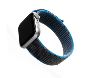 Super Cena Nylonový řemínek FIXED Nylon Strap pro Apple Watch 44mm/ Watch 42mm, šedomodrý