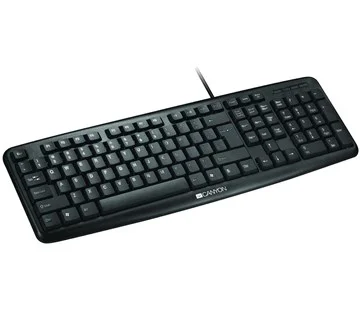 Canyon Klasická USB klávesnice, černá Must-Have