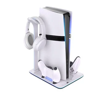 Nakupujte Hned Dokovací stanice FIXED pro PlayStation 5 (Pro/Slim) s větráky a nabíjením pro 2xDualSense, černo-bílá