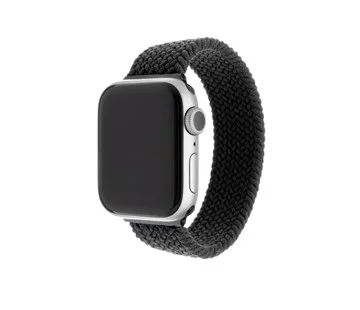 Nová Kolekce Elastický nylonový řemínek FIXED Nylon Strap pro Apple Watch 38/40mm, velikost XS, černý