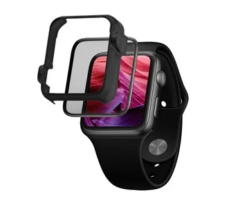 Ochranné tvrzené sklo FIXED 3D Full-Cover pro Apple Watch 40mm s aplikátorem, s lepením přes celý displej, černé Ihned K Objednání