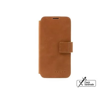 Oblíbený Kožené pouzdro typu kniha FIXED ProFit pro Apple iPhone 16e, hnědé