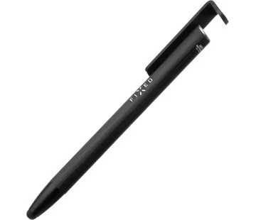 Dokud Zásoby Vydrží Propiska 3v1 se stylusem a stojánkem FIXED Pen, antibakteriální povrch, hliníkové tělo, černá