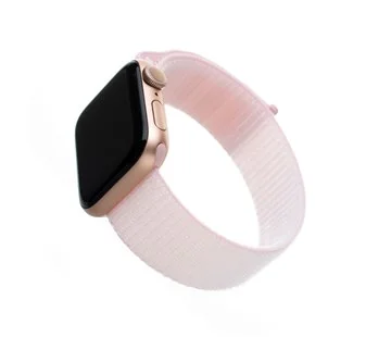 Nylonový řemínek FIXED Nylon Strap pro Apple Watch 44mm/ Watch 42mm, růžový Sleva