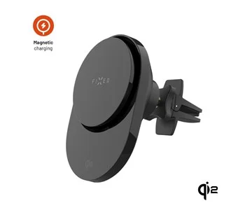 Držák do auta s bezdrátovým nabíjením FIXED MagAir s podporou uchycení MagSafe a standardem Qi2, 15W, černý Akce