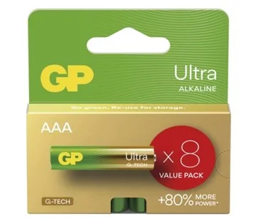 GP Alkalická baterie GP Ultra AAA (LR03), 8 ks Sleva