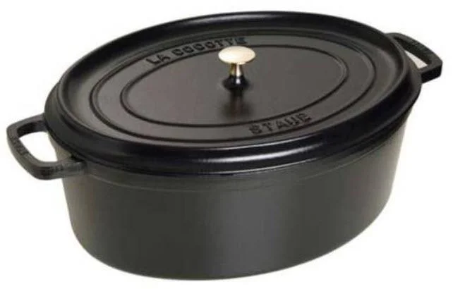Staub Cocotte hrnec oválný, černá, 31 cm / 5,5 l Expresní Doručení