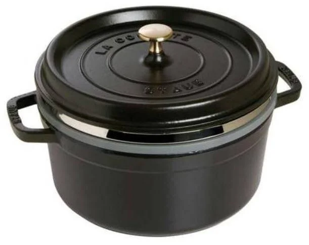 Staub hrnec kulatý s napařovací vložkou, černá, 26 cm Nová Kolekce