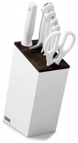 Nejlepší Cena Wüsthof Blok na nože s 6 noži Classic White s nožem Santoku