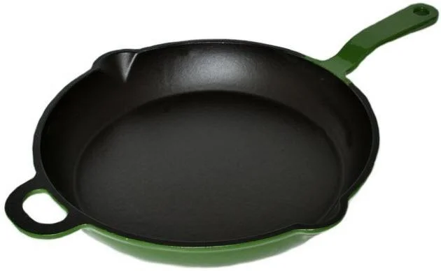 Výhodná Nabídka MAGDALENA litinová pánev 28 cm Gourmetina Black Edition listově zelená