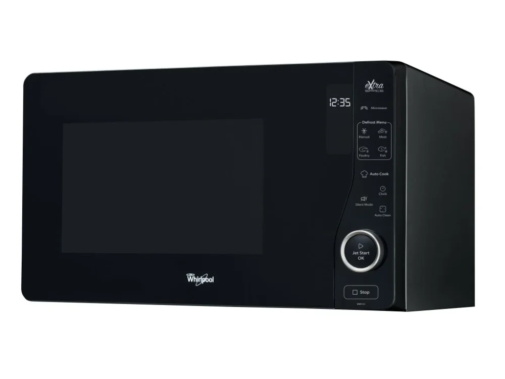 Volně stojící mikrovlnná trouba Whirlpool: černá barva - MWF 420 BL Poslední Šance