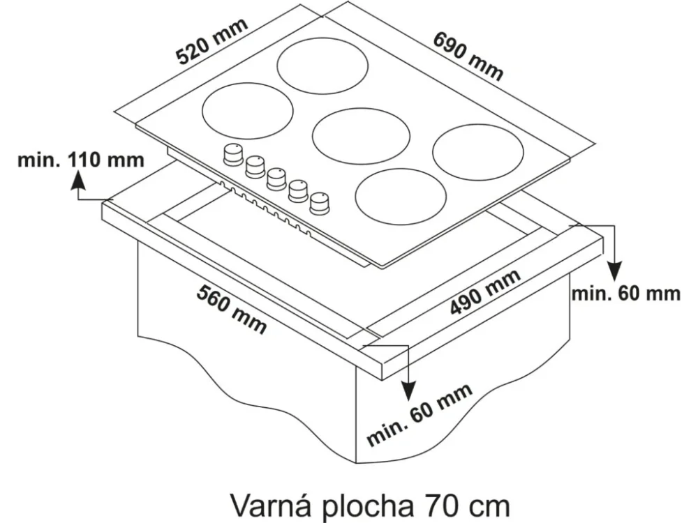 Přímo Od Výrobce DESKA PLYNOVÁ KPG7020BG