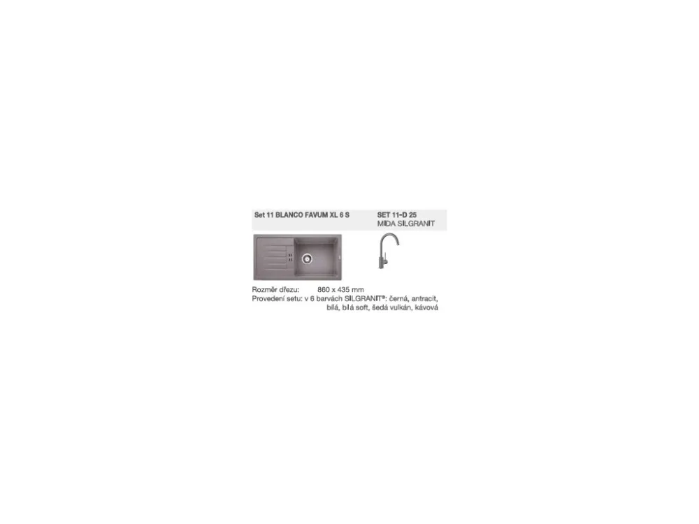 Jen Po Omezenou Doba SET 11-D 25 FAVUM XL 6 S antracit + MIDA antracit