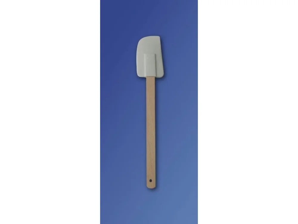 stěrka kuch. 27,5cm, 9x5cm, gum. bílá, dř.rukoj. Cenový Hit