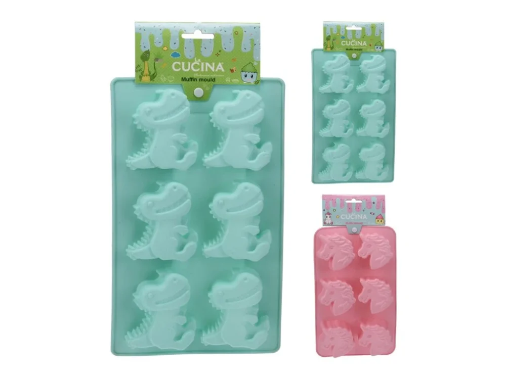 forma 6ks 27,5cm silikon JEDNOROŽEC/DINOSAURUS Víkendová Akce