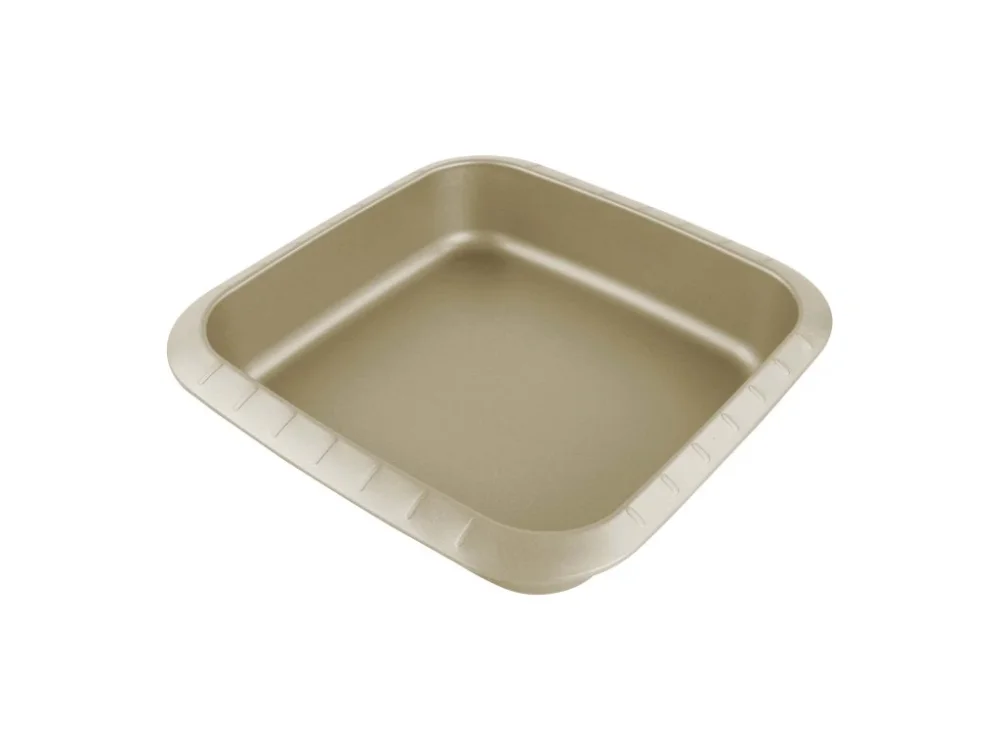 Nakupujte Hned FORMA NA KOLÁČ KITCHISIMO 25X24X5CM ZLATÁ UHL.OCEL