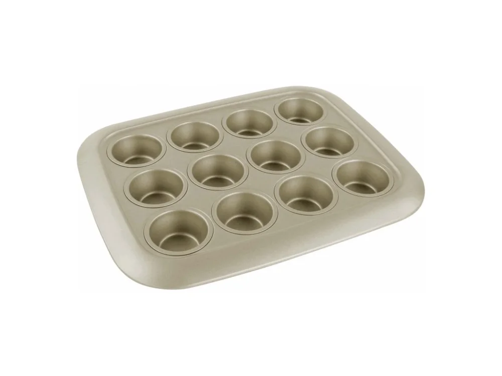 FORMA NA MUFFINY KITCHISIMO 12KS 29X23X3 ZLATÁ Ověřený