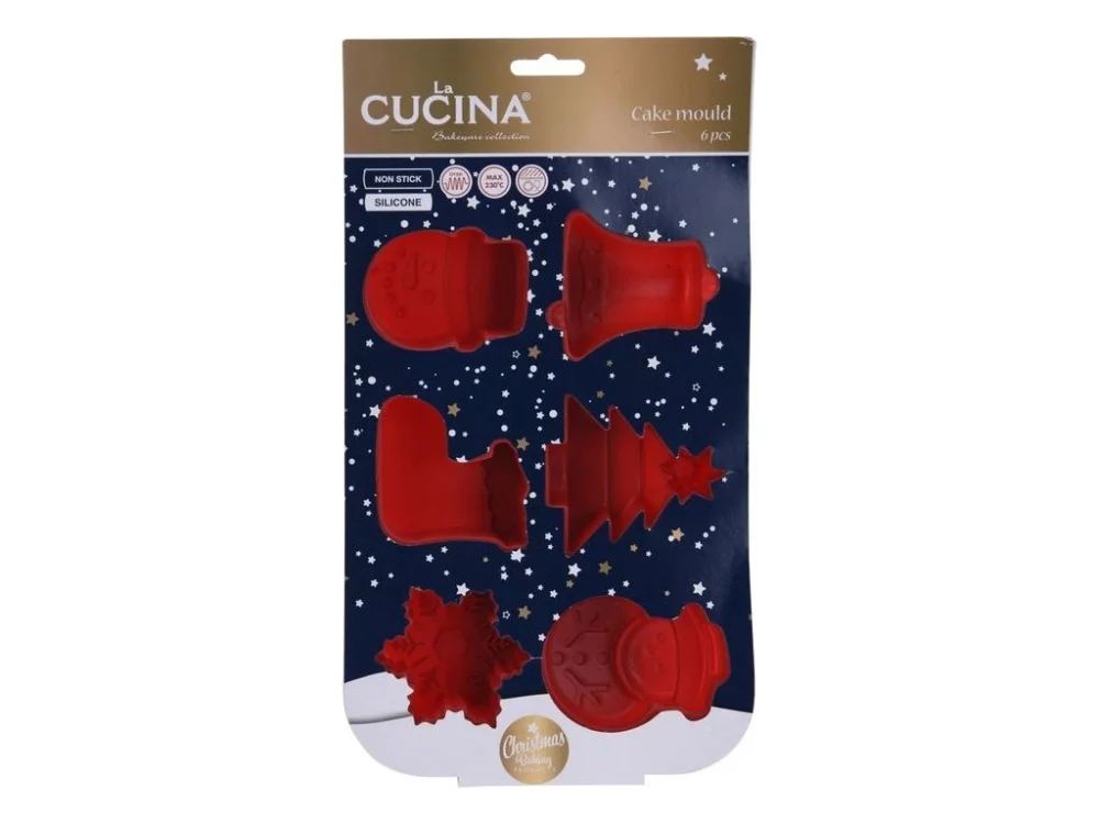 Přímo Od Výrobce forma 17,5x32,5x3cm na pečení 6tvarů, CUCINA silikon