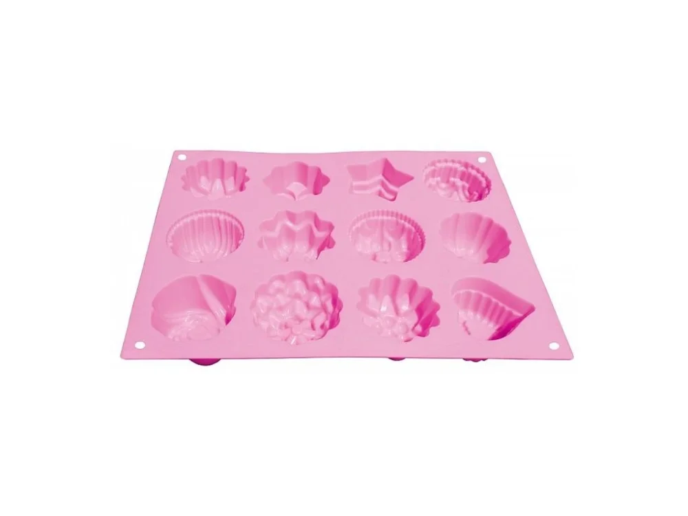 forma 25x17x3cm KOLÁČ 12 tvarů, silikon Speciální Cena