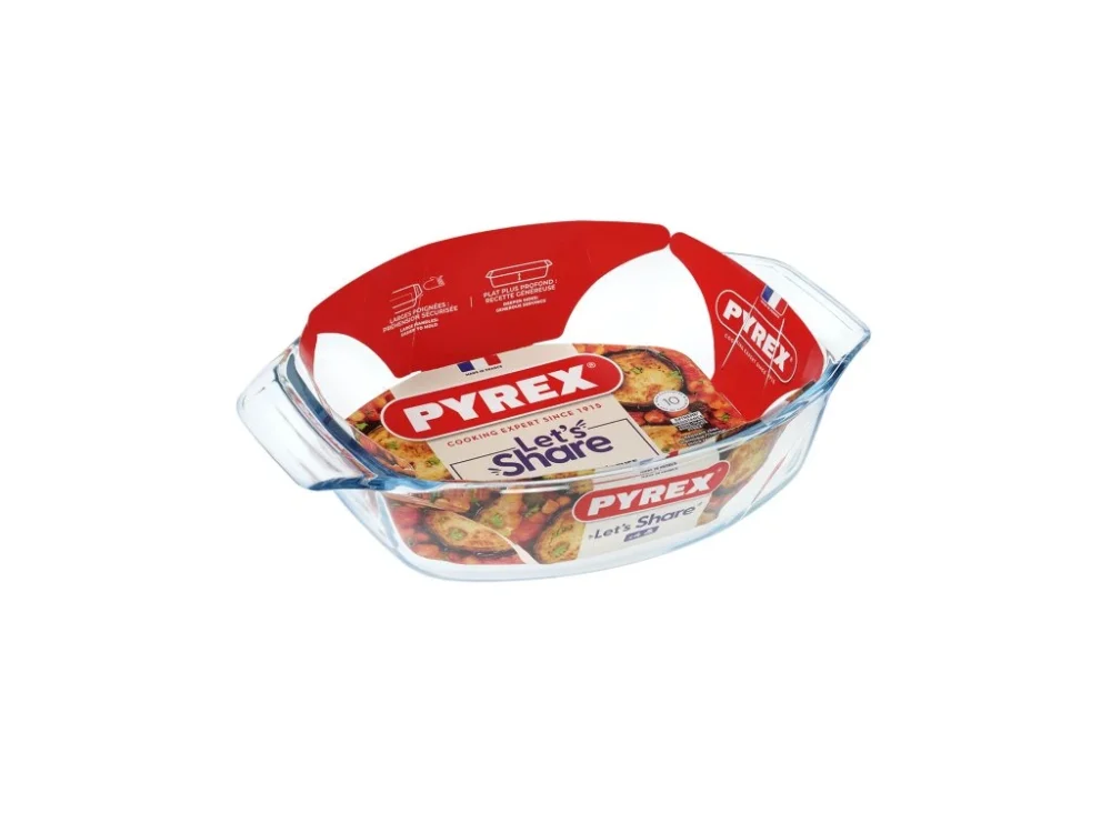 Skleněný pekáč s uchy PYREX 30x21cm/2l., borosilikát Nejlepší Volba