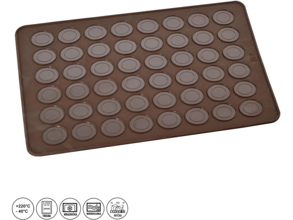 Vysoce Kvalitní forma na makronky 48ks 39,5x29,5x0,3cm silikon HN