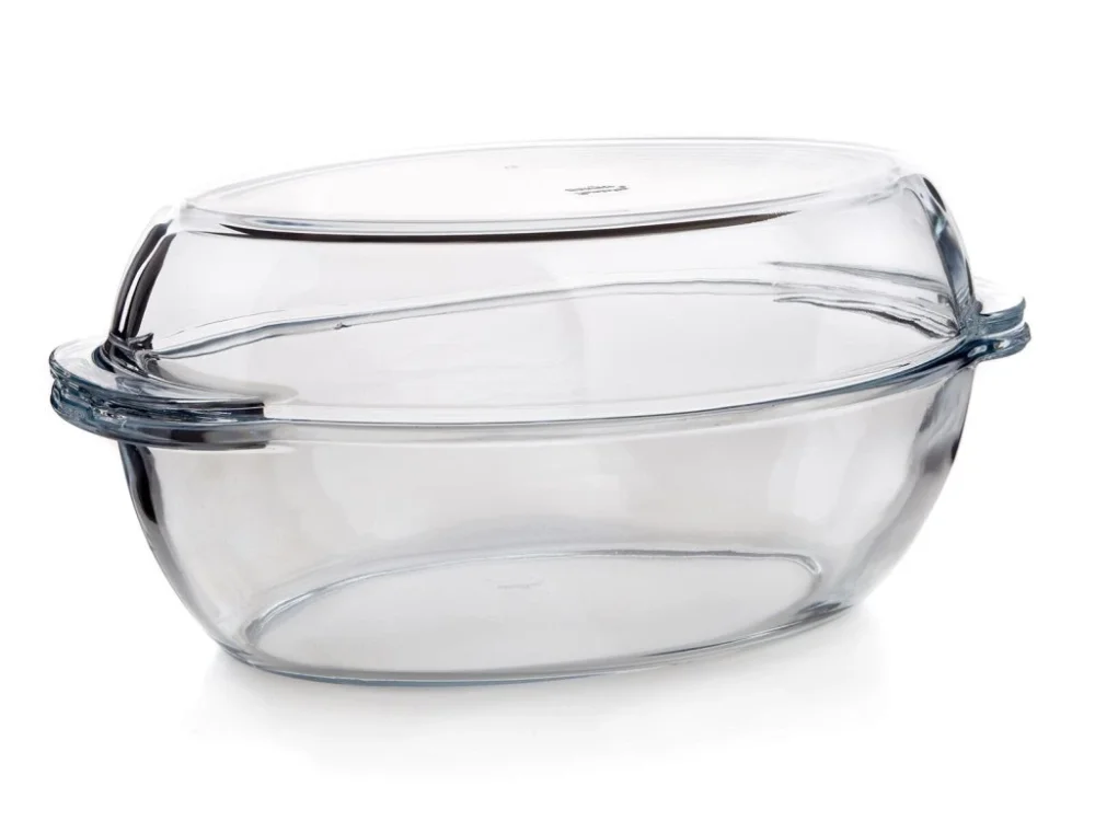 Super Cena pekáč ovál 2,2+1,8l 34x19,6cm skl.s poklicí