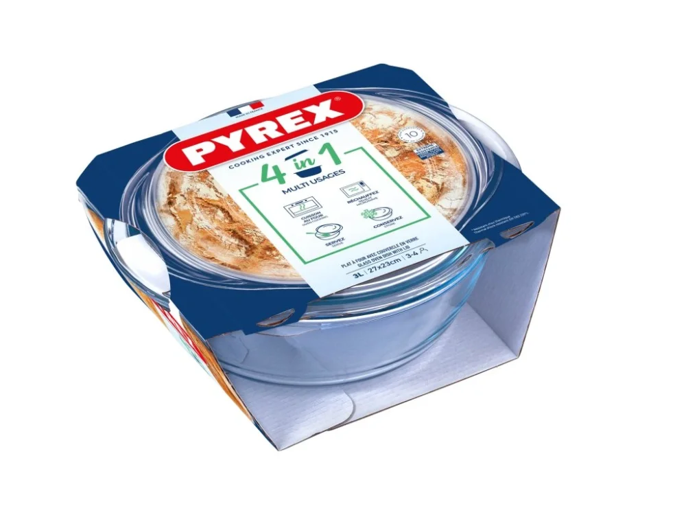Dokud Zásoby Vydrží Skleněná zapékací mísa PYREX s víkem 27x23cm/2,3l