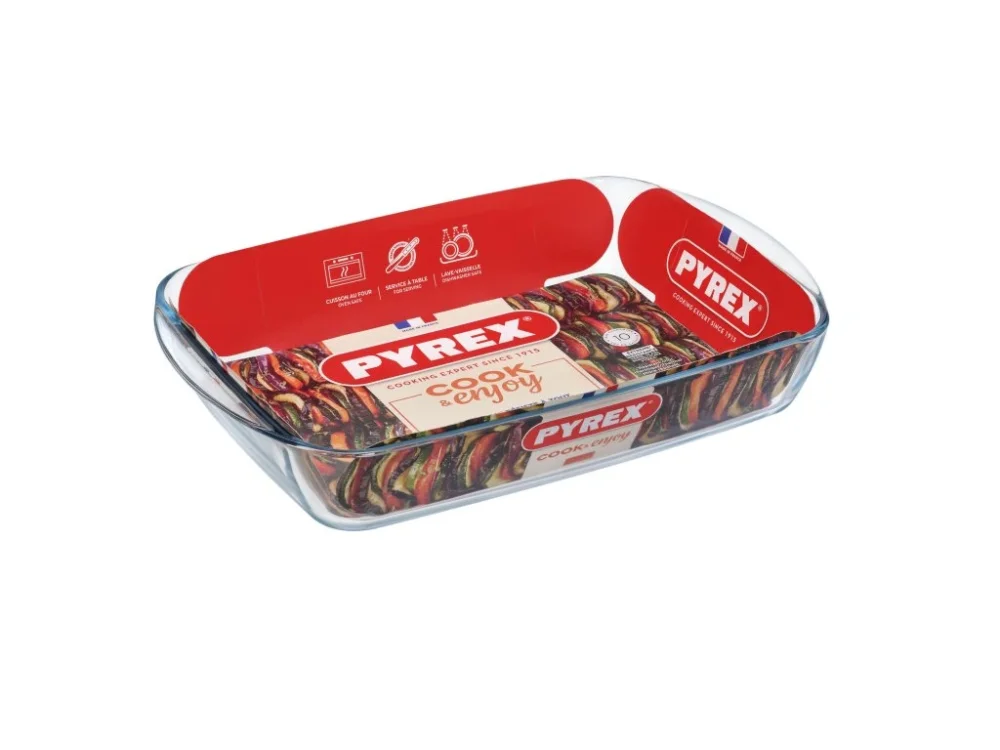 Skleněný pekáč s uchy PYREX 40x27cm/3,7l., borosilikát Sezónní Sleva