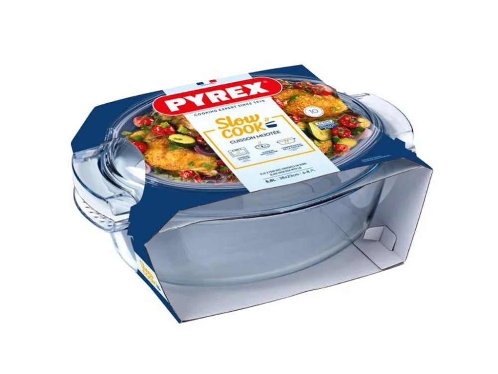 Skleněná zapékací mísa PYREX s víkem 39x23cm/4,4l Přímo Od Výrobce