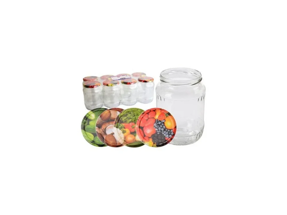 sklenice zavařovací720ml TWIST 82 + víčka mix (8ks) Levný