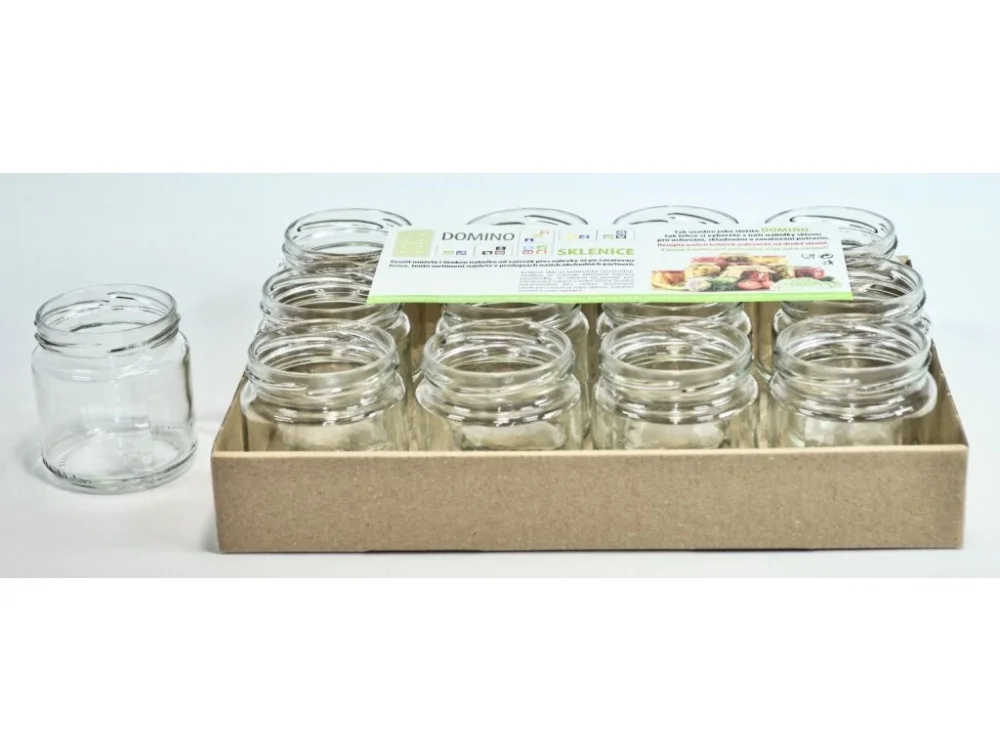 sklen.zavař. 210ml-12ks-hladká, d7x7,5cm-TO66 Doprava Zdarma