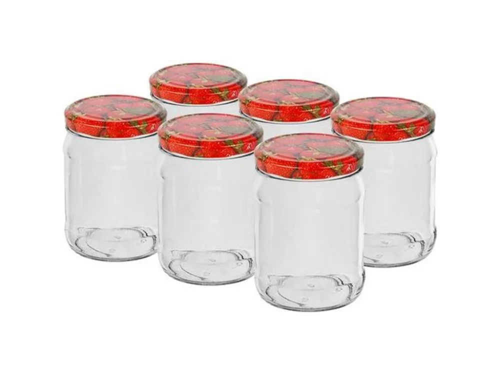 SADA SKLENIC TWIST NA ZAVAŘ.500ML S VÍČKEM 82,6KS Top Prodej
