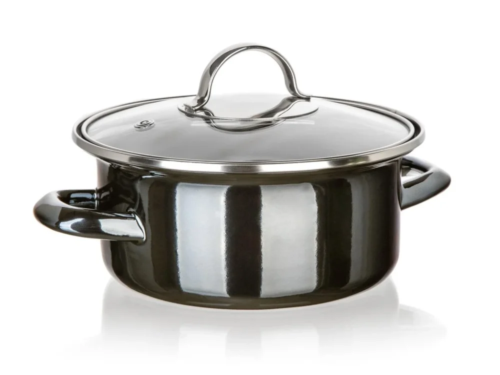 Akční Nabídka hrnec + skl.poklice pr.18cm 1,31l METALLIC Black