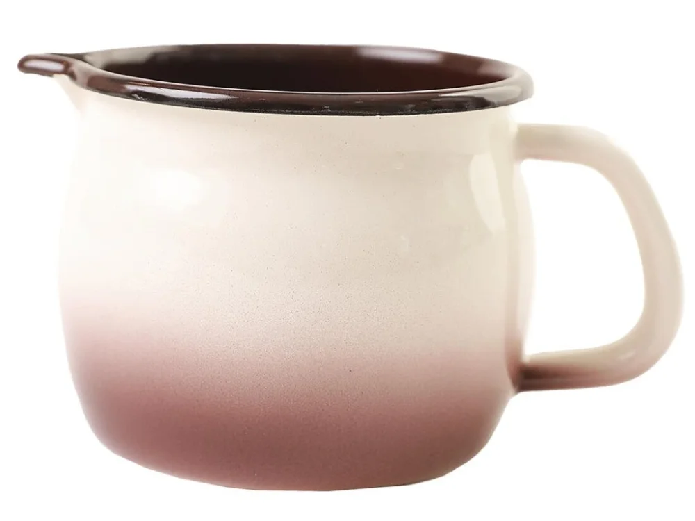 hrnek baněný smalt s výlevkou pr.10cm 0,8l CAPUCCINO Ověřený